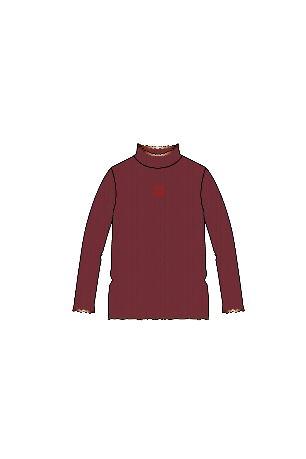 Sous-Pull Lola Bordeaux Fabriqué Au Portugal