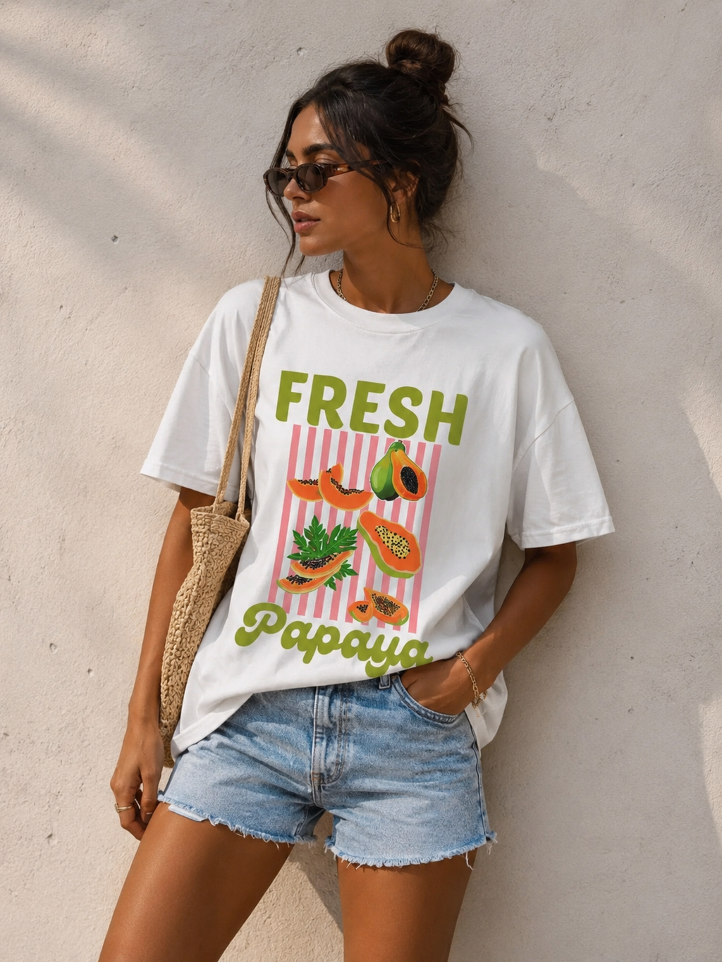 Papaya T-Shirt - White