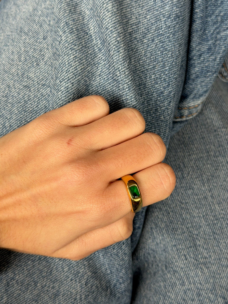 Anillo eclipse verde
