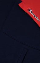 Sweat À Capuche Champion Reverse Weave Patchwork - Bleu