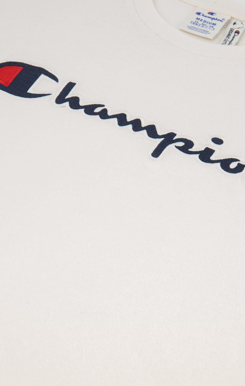 T-Shirt Champion Crewneck - Blanc/Noir