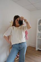 Mini Blouse Brune Beige