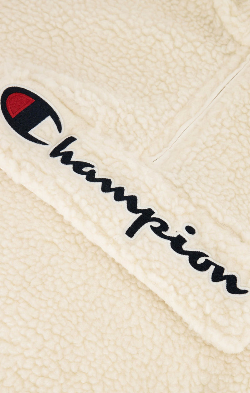 Sweat À Capuche Champion Half Zip Top - Blanc Cassé, Noir