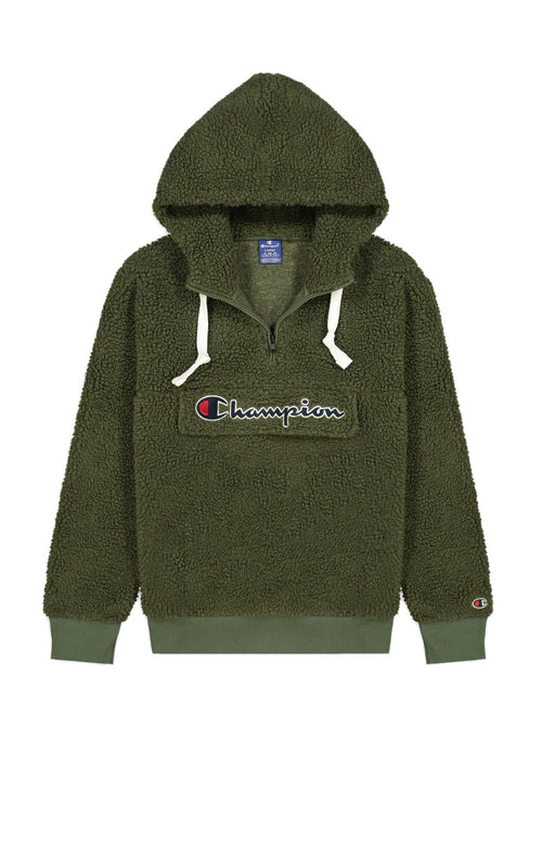 Sweat À Capuche Champion Half Zip Top - Kaki