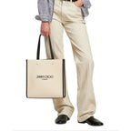 Jimmy Choo - Bolso tote mediano con logo - Mujeres - Beige