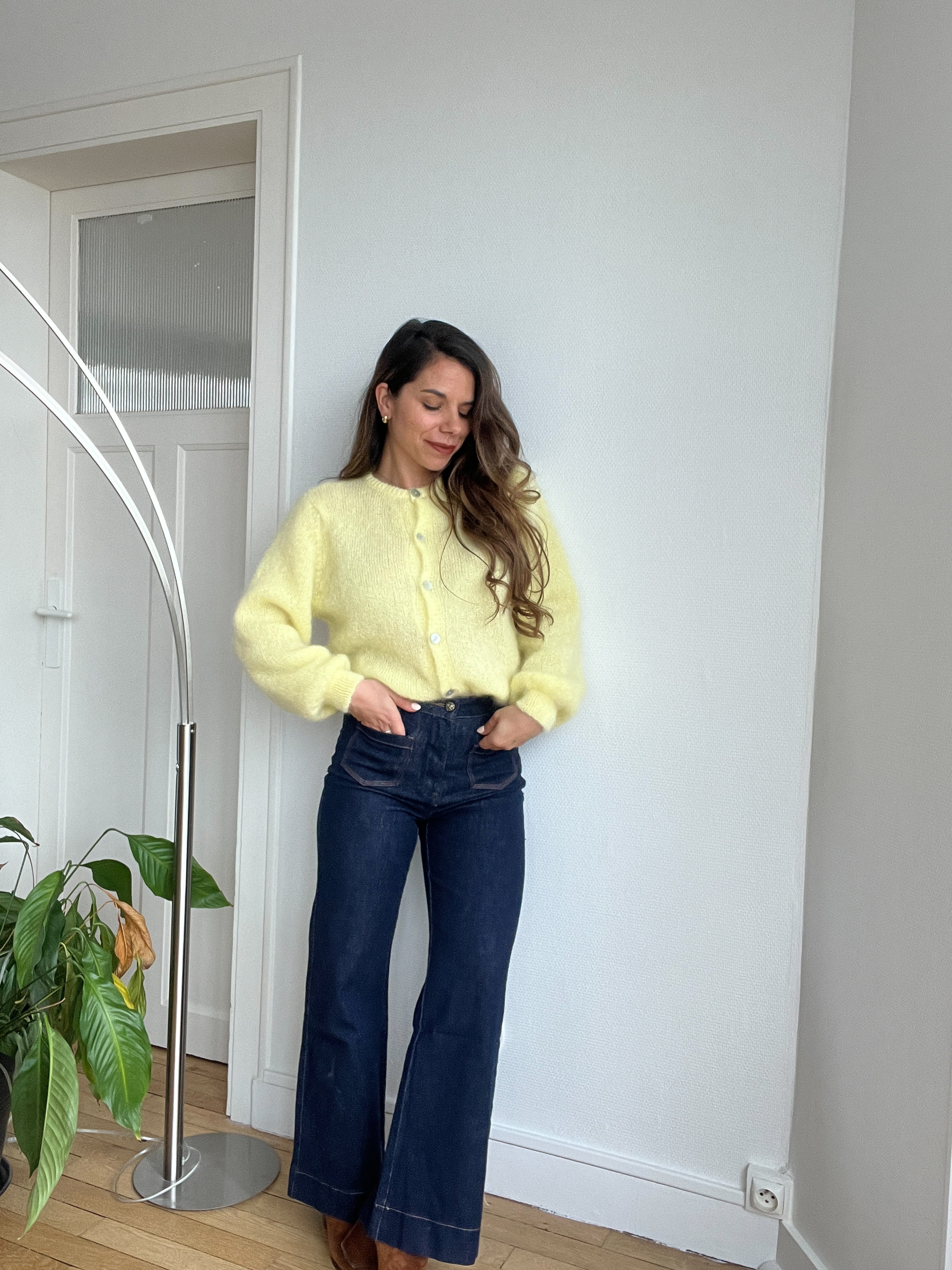 Maille En Laine Bianca Light Yellow