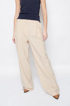 Pantalón - Beige/Negro - Mujer