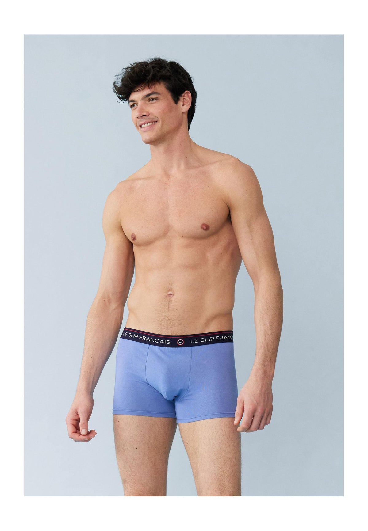 Pack Of 7 Cotton Striped Trunks - Navy White Black Grey Blue Red
