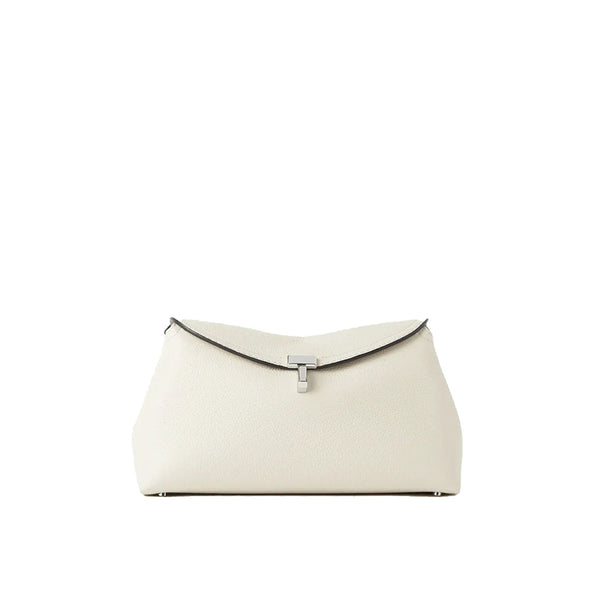 Toteme - T-Lock Leather Pouch - Women - Cream