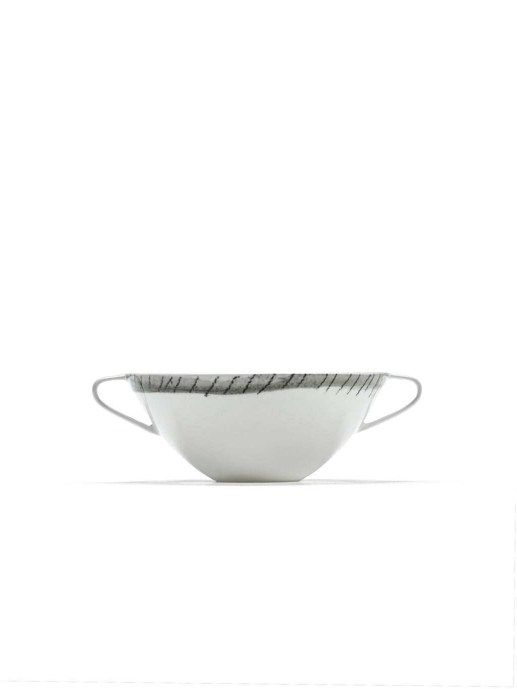 Midnight Flowers - Lot De 2 Consommés - Porcelaine Bone China - Fiore Rosa