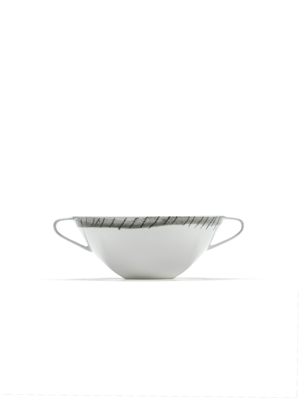 Midnight Flowers - Lot De 2 Consommés - Porcelaine Bone China - Fiore Rosa