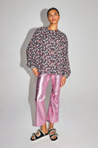 The Paola Shirt, Red and Pink Floral Gypsy Print