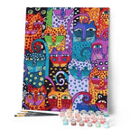 Pintura por números - Gatos abstractos