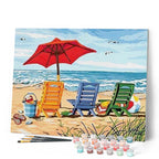 Peinture Par Numéros - Chaises À La Plage