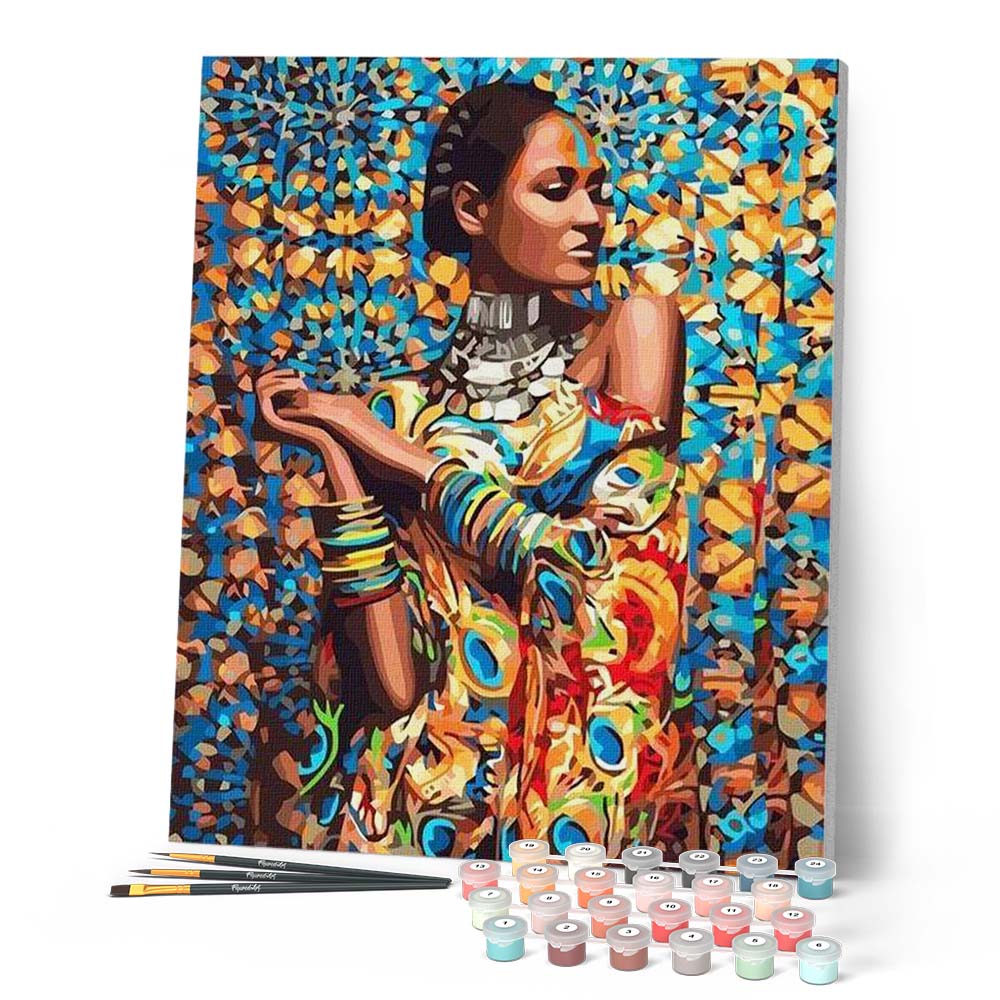 Peinture Par Numéros - Femme En Habits Traditionnels