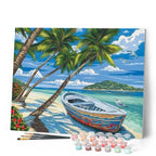 Peinture Par Numéros - Barque Sous Les Cocotiers