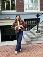Chaqueta trench Edith de algodón Liberty marrón