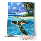 Peinture Par Numéros - Tortue Détendue