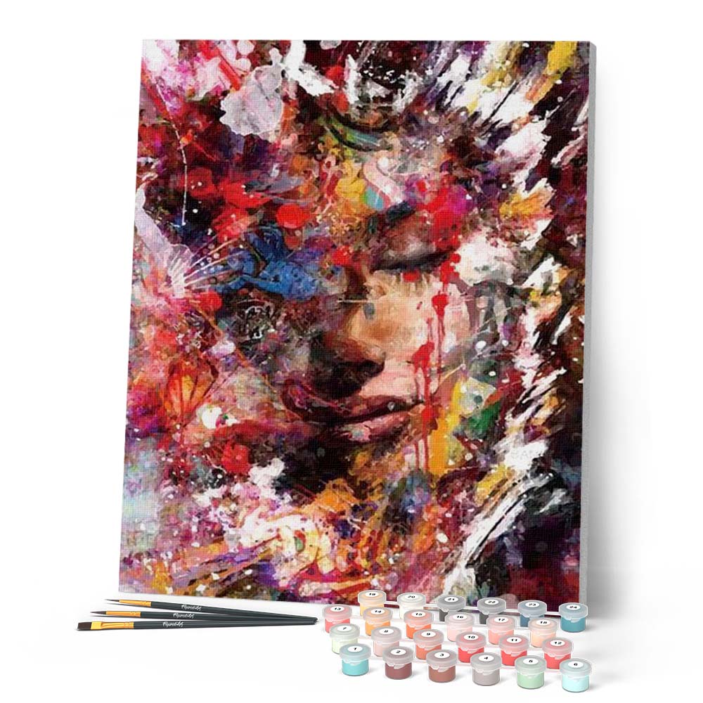 Peinture Par Numéros - Visage Féminin Abstrait