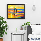 Peinture Par Numéros - Bord De Mer Et Lumières Du Coucher De Soleil