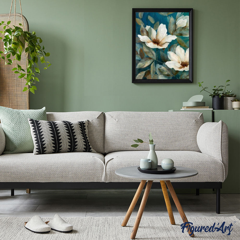 Peinture Par Numéros - Déclinaison De Fleurs Blanches