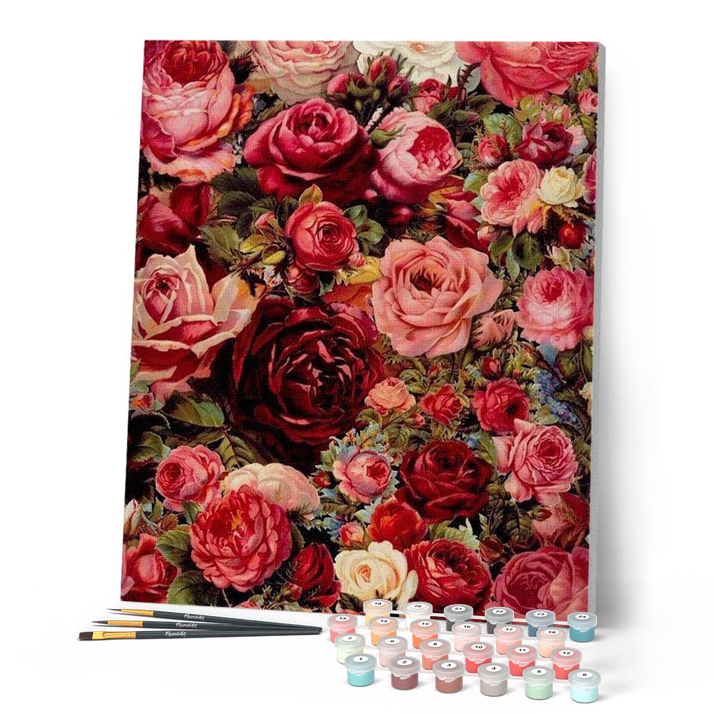 Peinture Par Numéros - Fleurs Romantiques