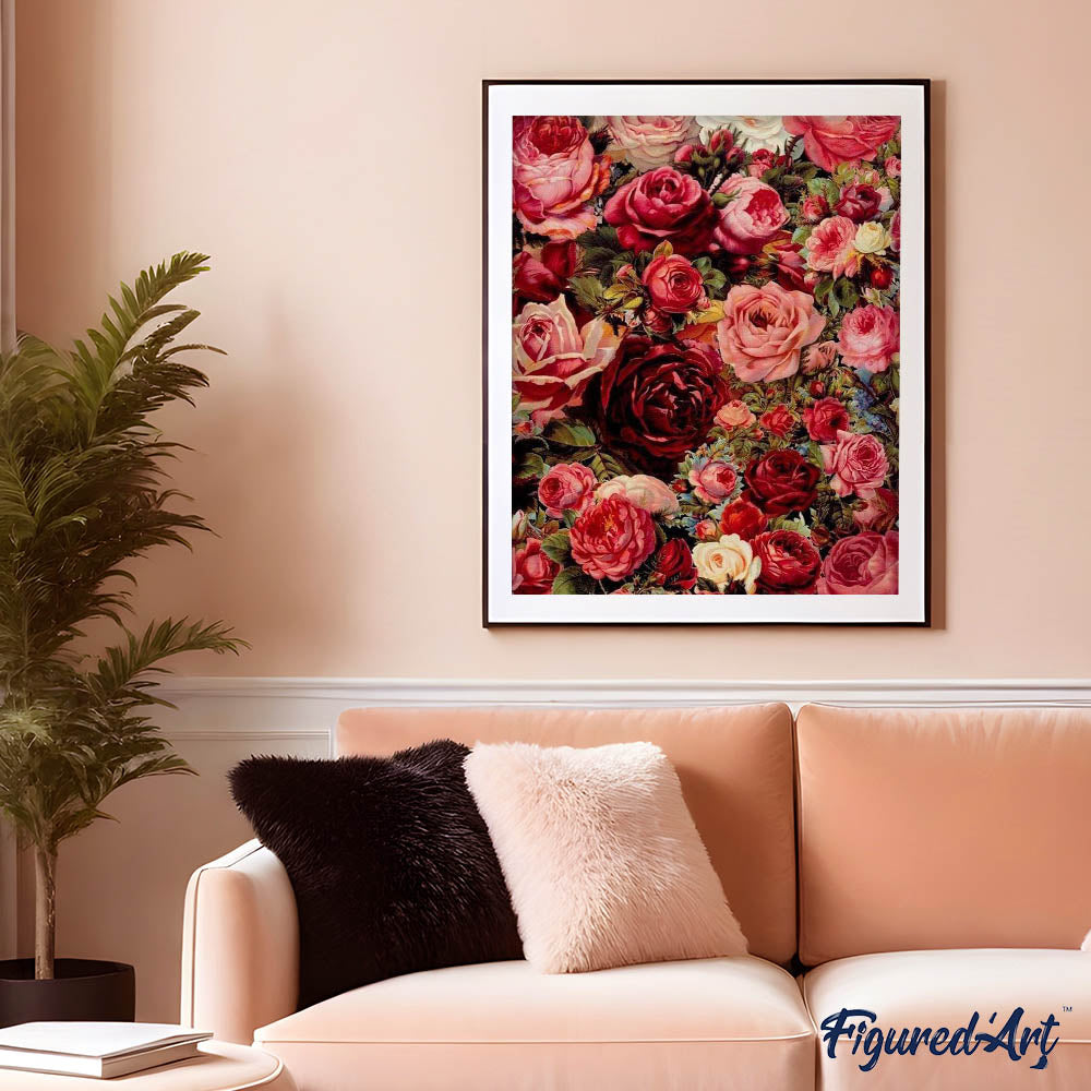 Peinture Par Numéros - Fleurs Romantiques