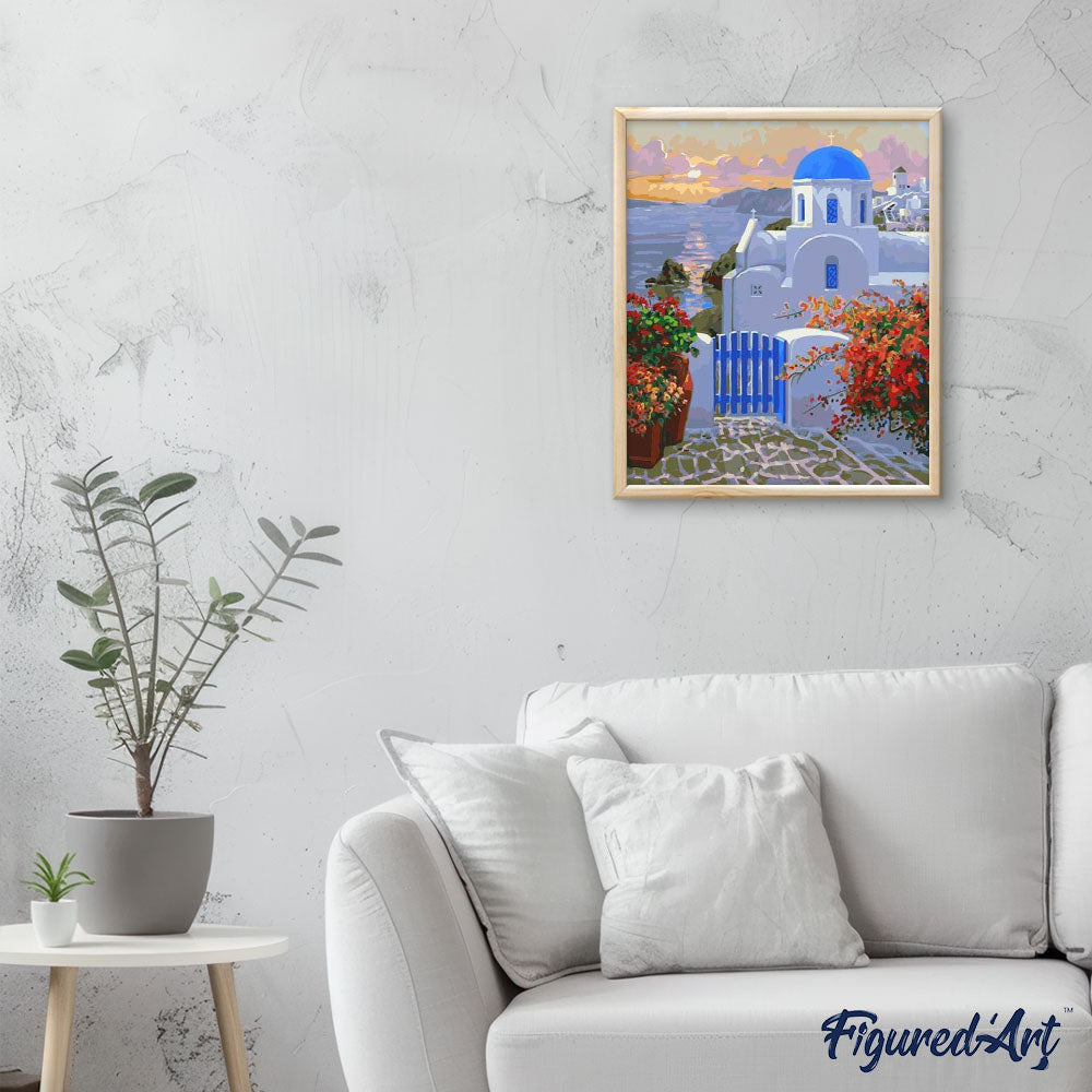 Peinture Par Numéros - Petit Village Grec