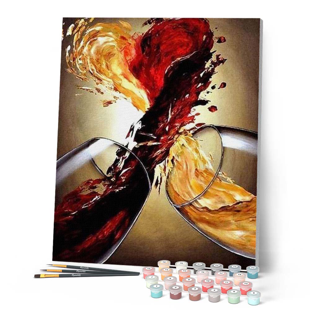 Pintura por números - Mezclas de vinos