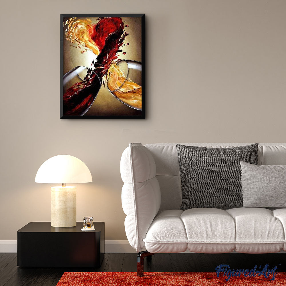 Pintura por números - Mezclas de vinos