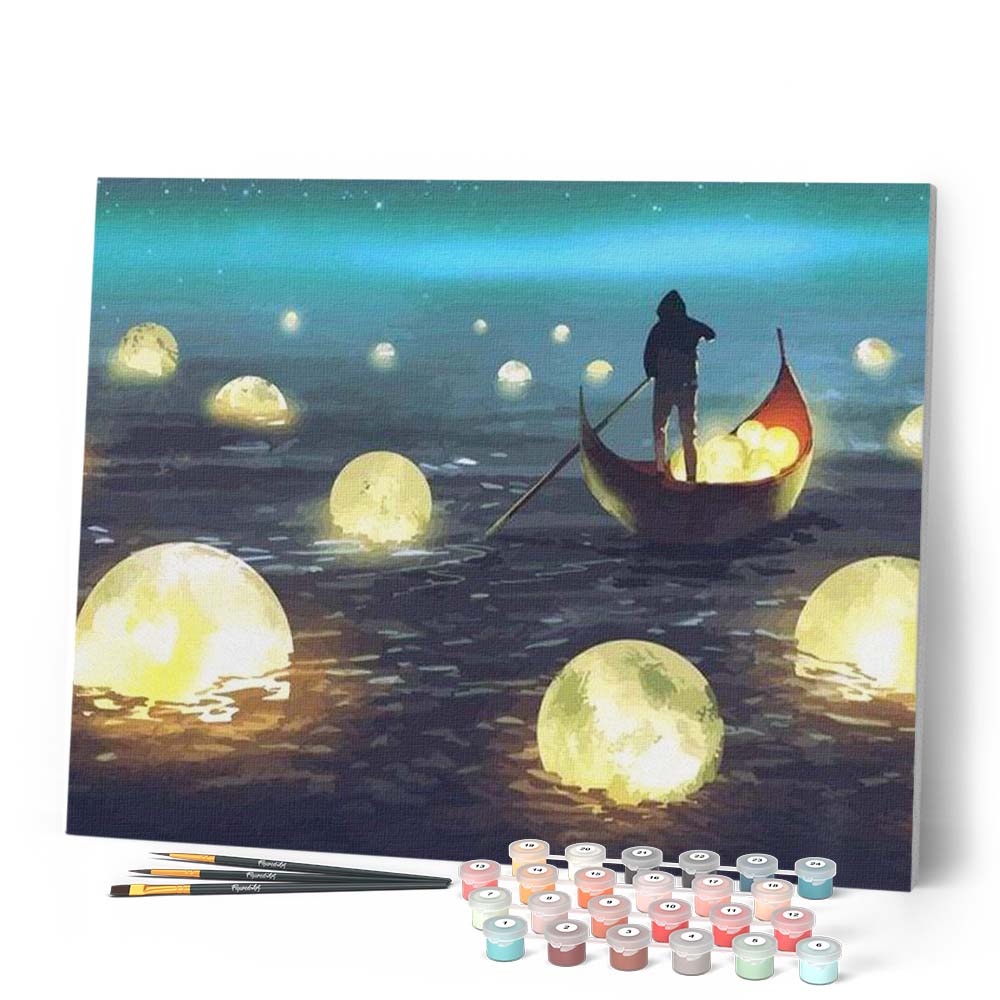 Peinture Par Numéros - Lumières Sur Le Lac