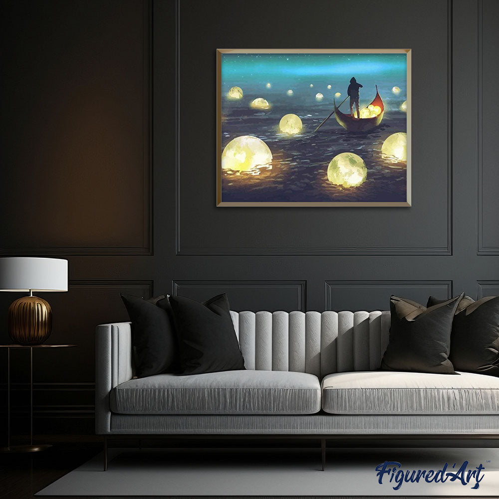 Peinture Par Numéros - Lumières Sur Le Lac