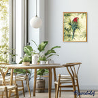 Peinture Par Numéros - Perroquet Et Plante Verte