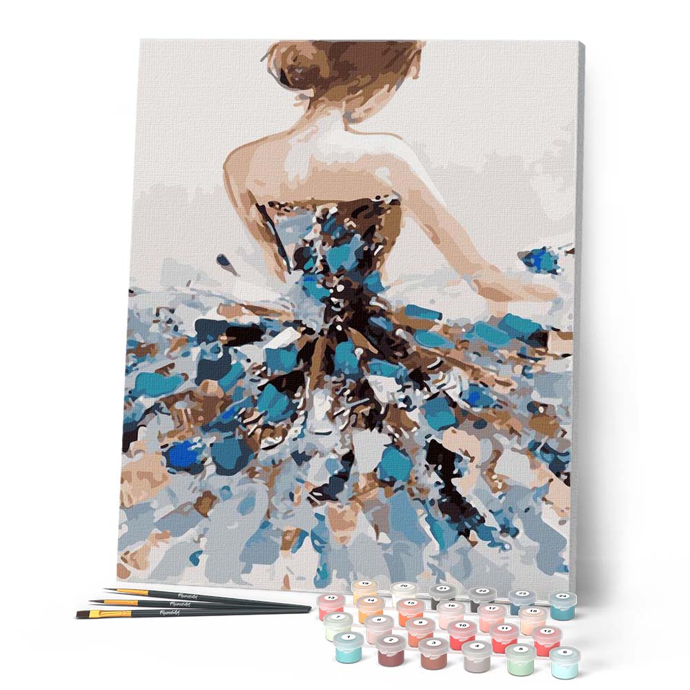 Pintura por números - Bailarina clásica de espaldas