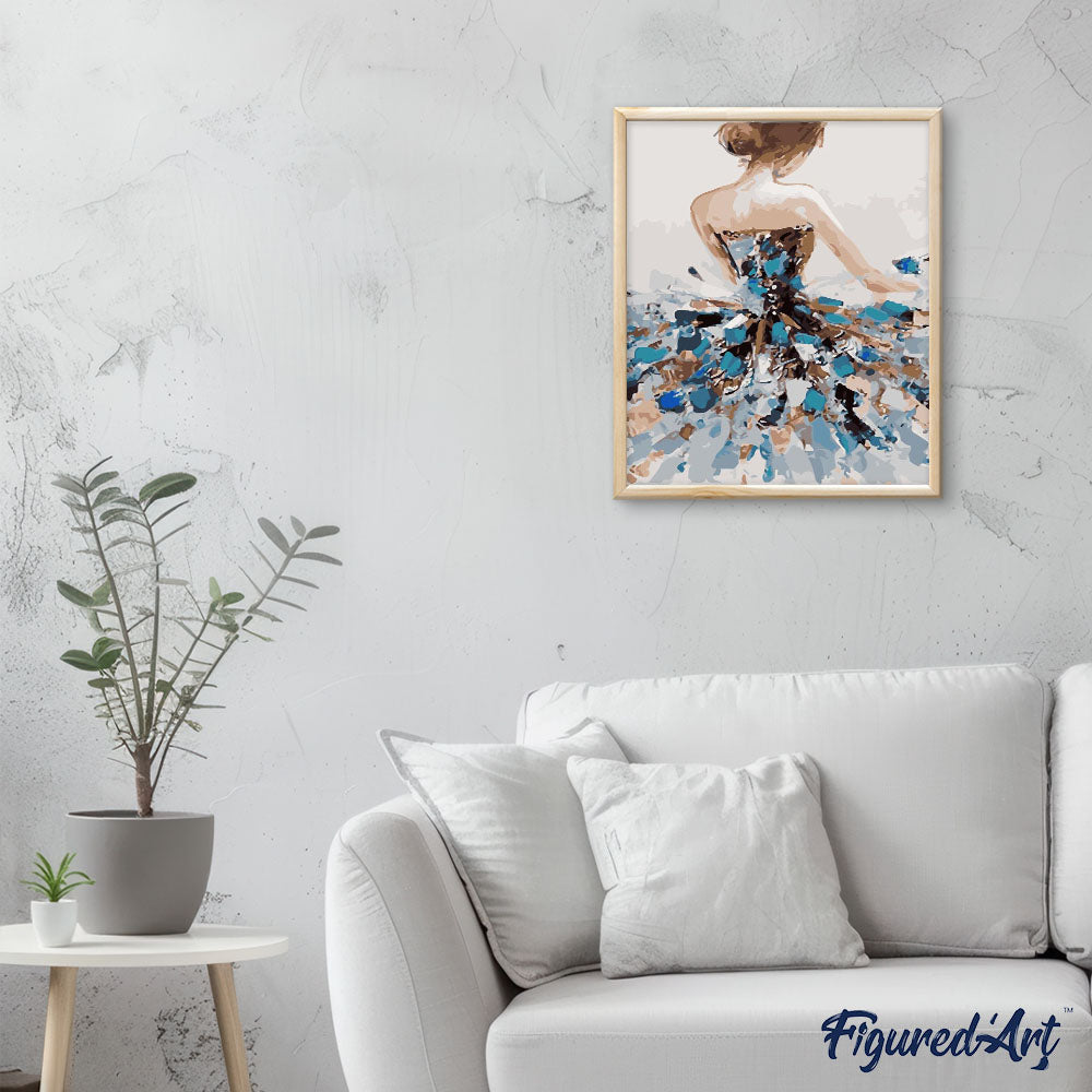 Pintura por números - Bailarina clásica de espaldas