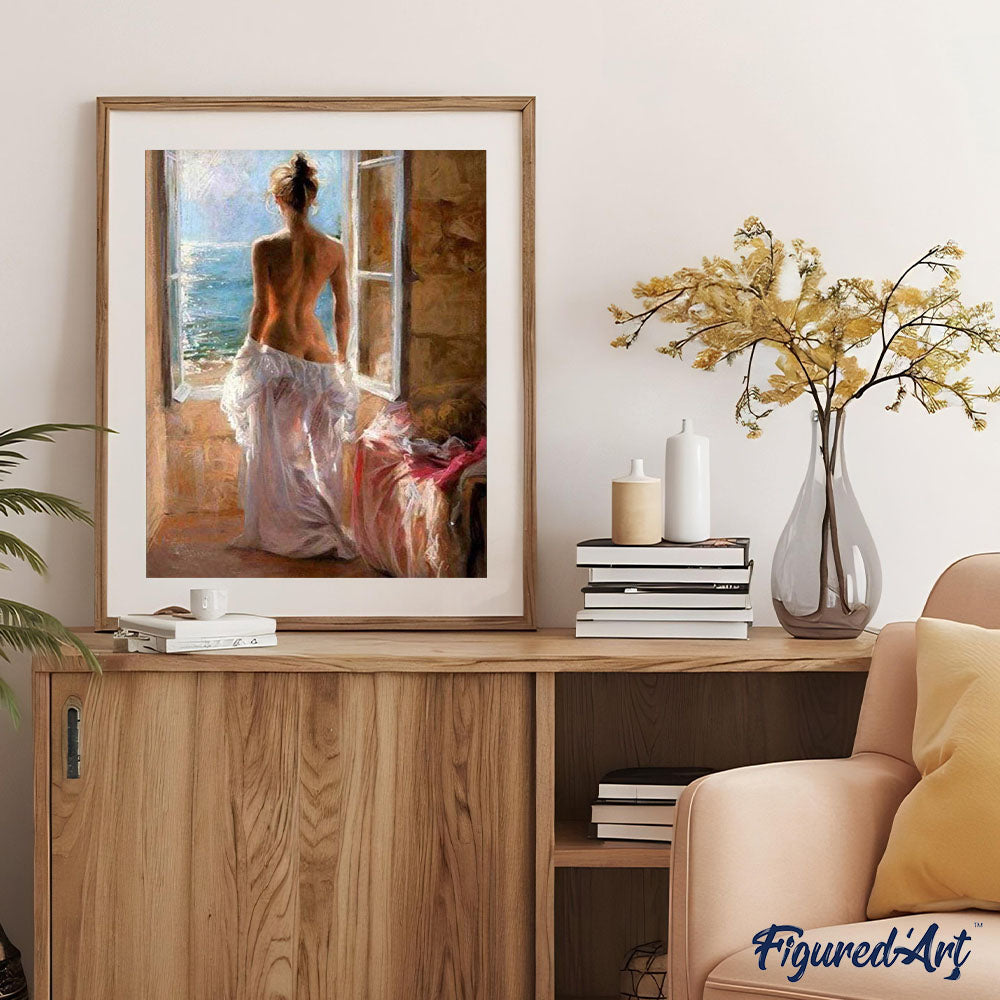 Peinture Par Numéros - Femme Dénudée Et Grand Soleil