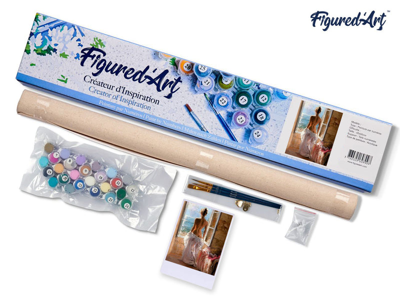 Peinture Par Numéros - Femme Dénudée Et Grand Soleil