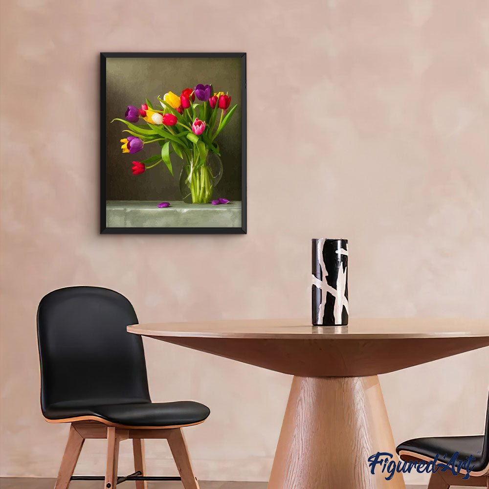 Peinture Par Numéros - Tulipes Multicolores