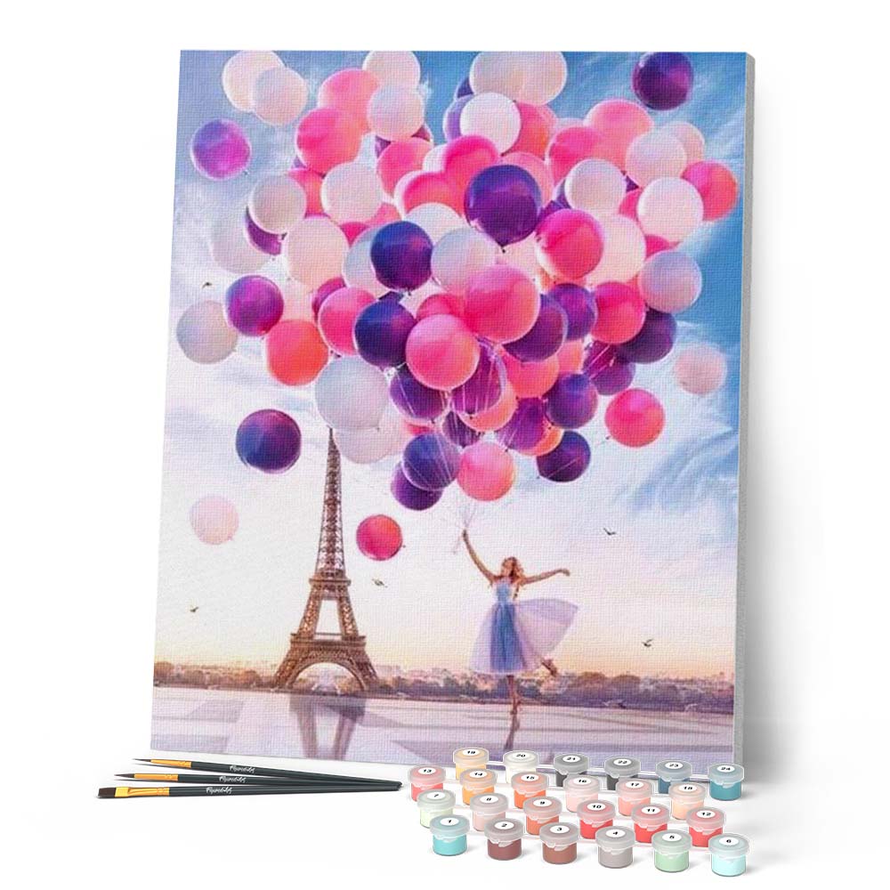 Peinture Par Numéros - Lâcher De Ballons À Paris