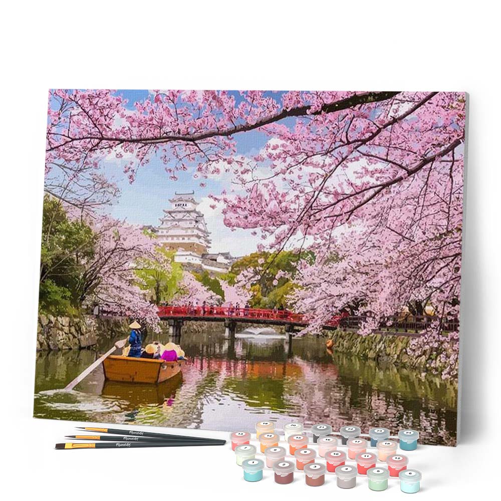 Peinture Par Numéros - Fleurs De Cerisiers Au Japon