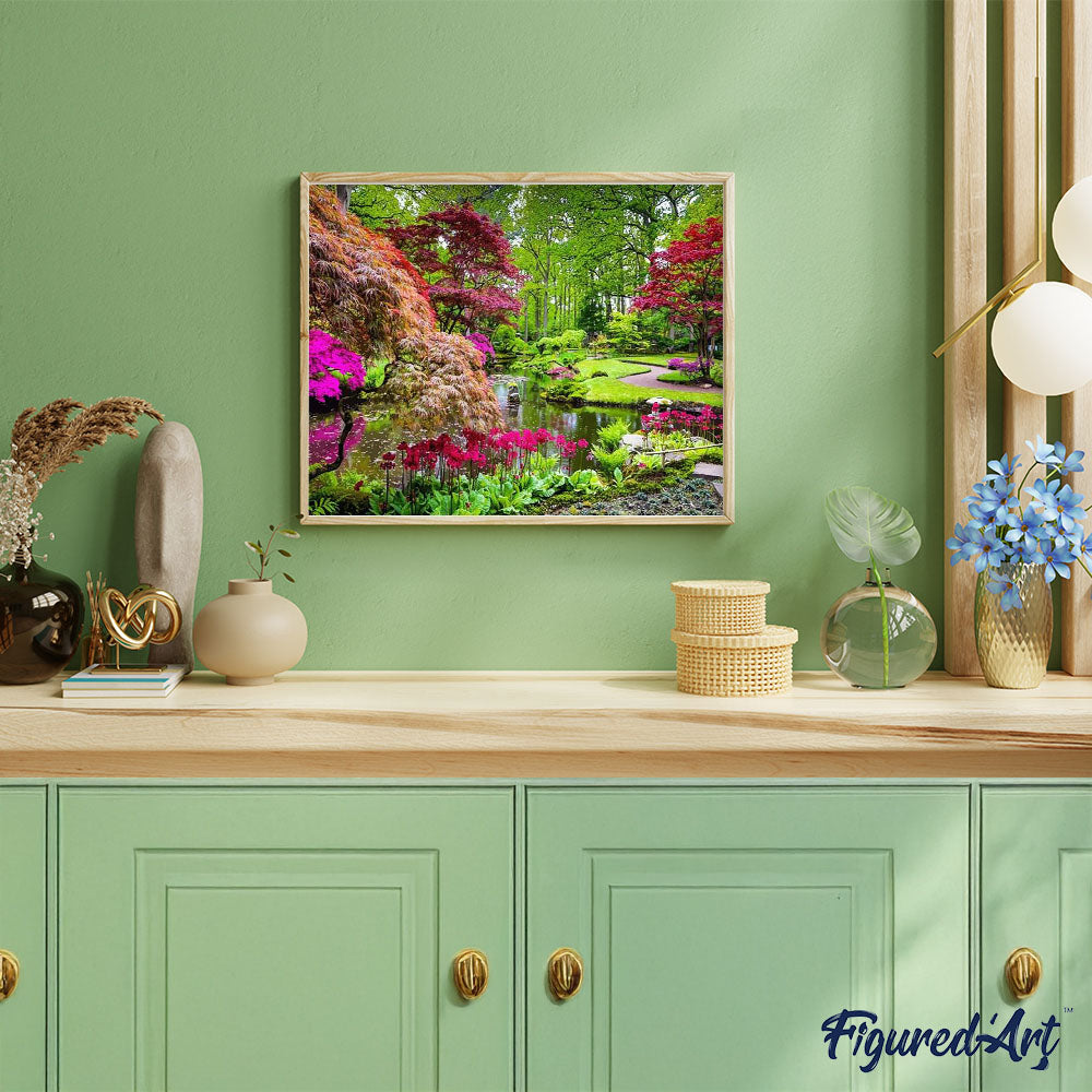 Peinture Par Numéros - Parc Fleuri