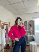 Maille En Laine Léonie - Fuschia