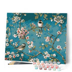 Pintura por números - Flores y pájaros 2