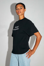 Camiseta The Colette Collector de punto de algodón y modal negro