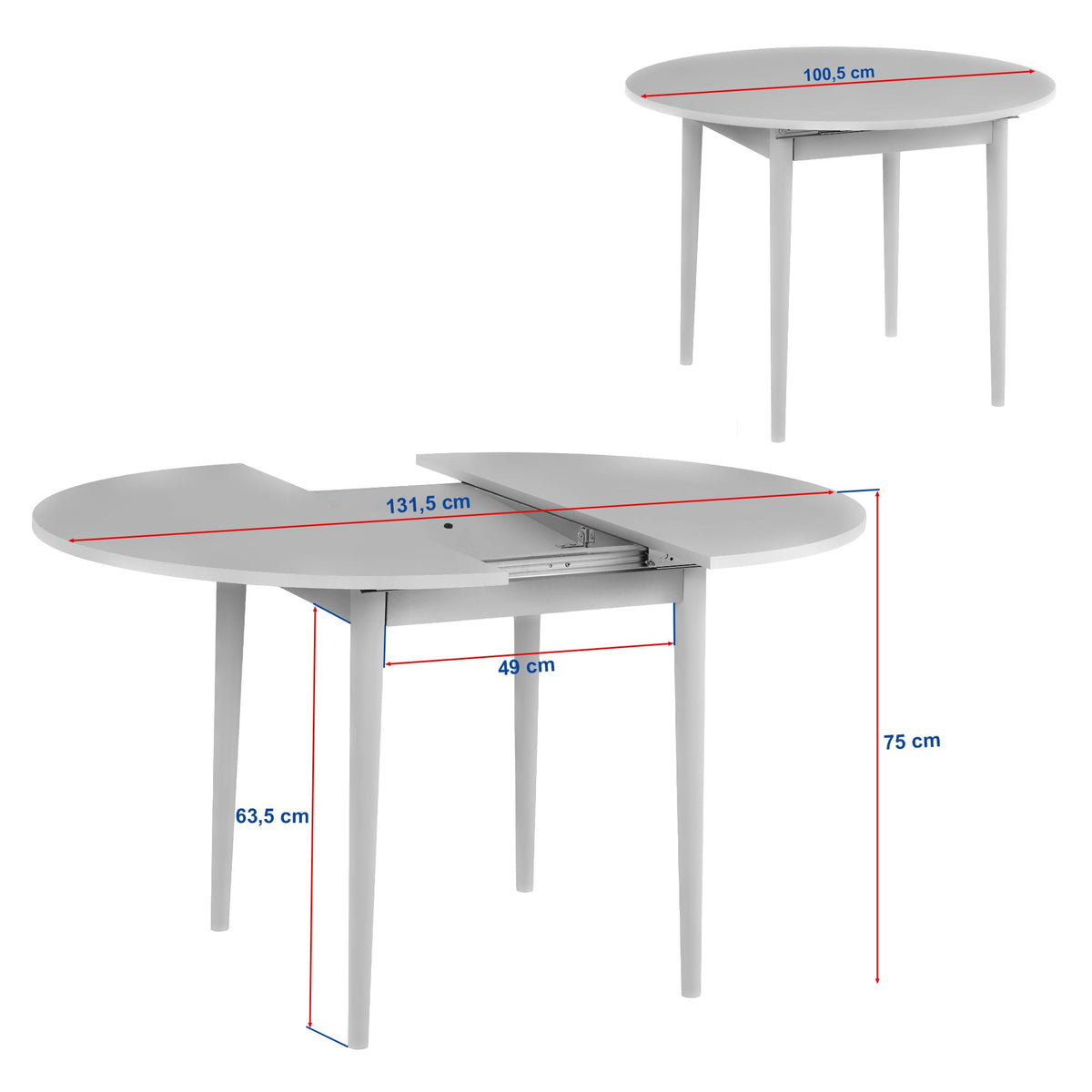 Viona - Extendable Dining Table - Travertine/Barok Walnut