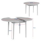 Viona - Extendable Dining Table - Travertine/Oak