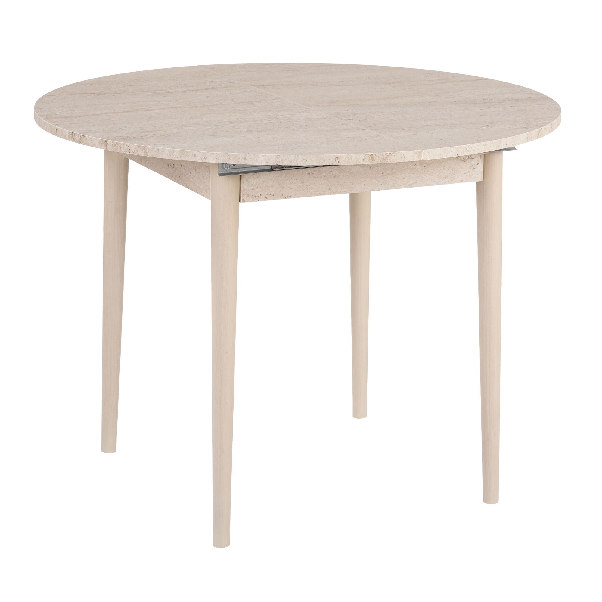 Viona - Extendable Dining Table - Travertine/Oak