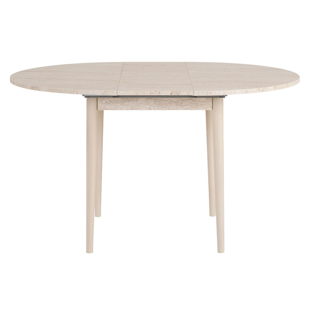 Viona - Extendable Dining Table - Travertine/Oak