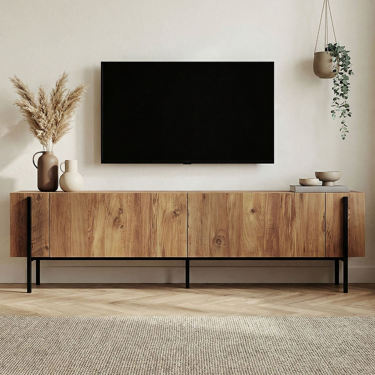 Nexus - TV Stand - Atlantic Pine/Black