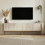 Nexus - Mueble de TV - Travertino/Dorado